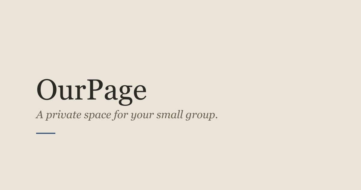ourpage.social - make a beautiful page for your group